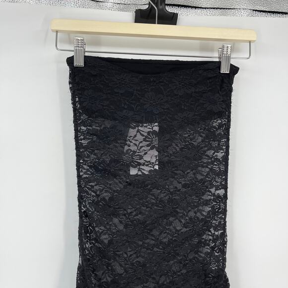 Lovers and Friends | NWT Zahra Gown in Black Lace Jersey Column Maxi Dress XS - Picture 8 of 12